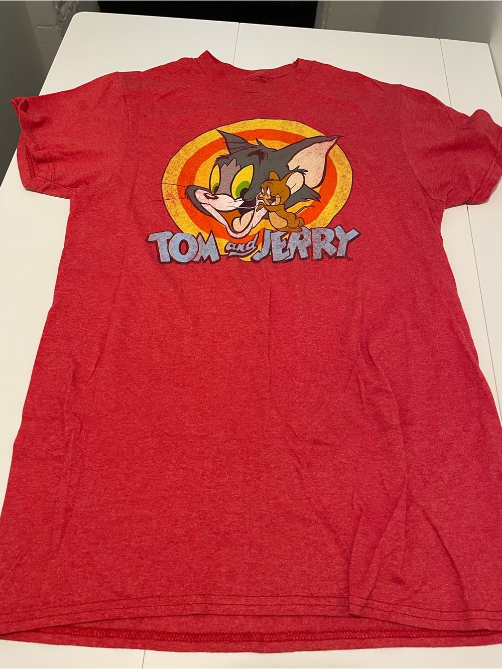 Tom & Jerry Brand Women's size Small Graphic Tee Red
